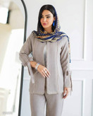 کت شلوار زنانه نوار عدسی