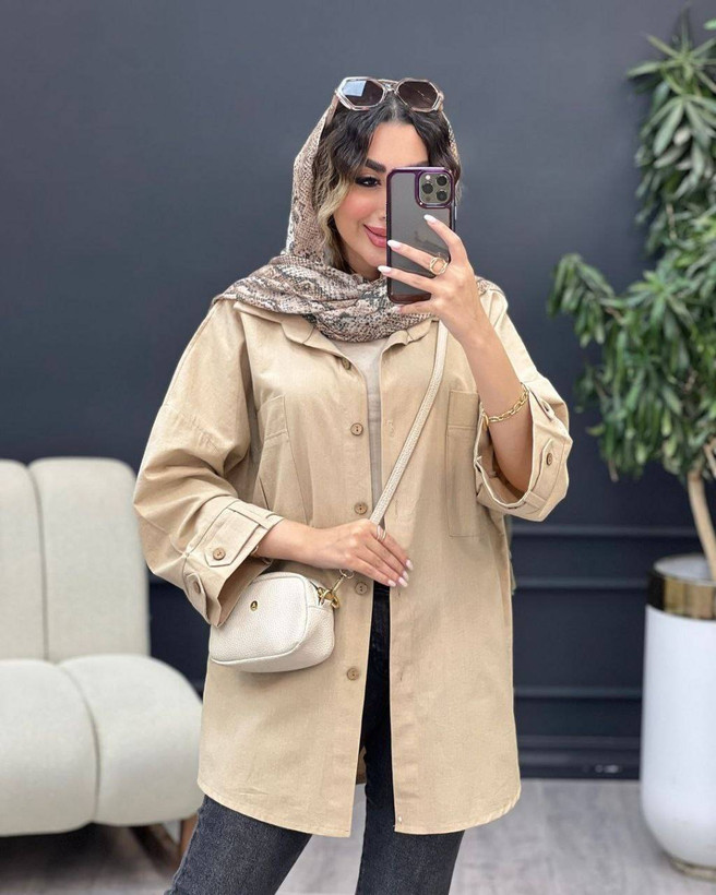شومیز مانتو زنانه مدل بنفشه