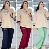 ست تیشرت شلوار زنانه مدل دوچرخه