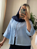 شومیز زنانه مدل باکسی شیشه ای
