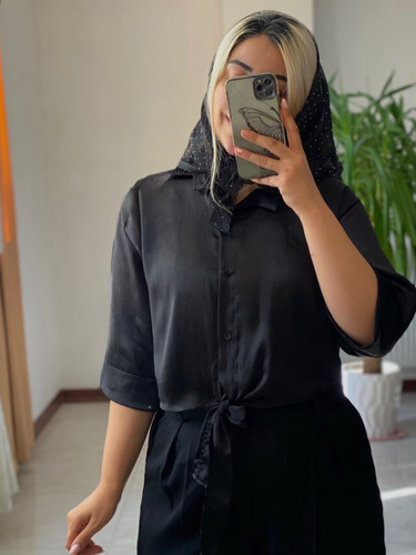 شومیز زنانه مدل گره ای گلی