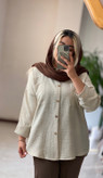مانتو زنانه مدل پشت دکمه ای نوشین