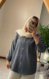 مانتو زنانه مدل پشت دکمه ای نوشین