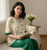 ست تیشرت شلوار زنانه مدل گوزن