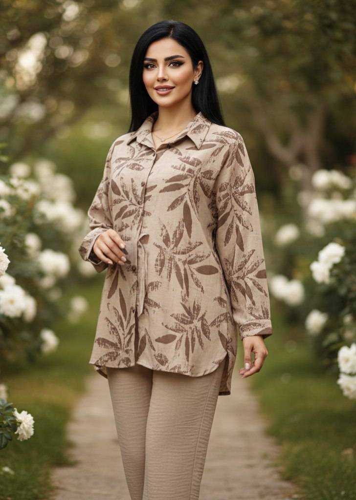 ست شومیز شلوار زنانه مدل برگ