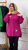 شومیز زنانه مدل استیکر خرس
