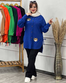 شومیز زنانه مدل استیکر خرس