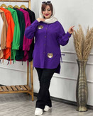 شومیز زنانه مدل استیکر خرس