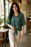 شومیز زنانه گره ای مدل پروانه