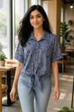 شومیز زنانه گره ای مدل پروانه