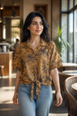 شومیز زنانه گره ای مدل پروانه