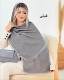 شال پلیسه زنانه مدل لبه توری