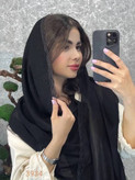 شال پلیسه زنانه مدل لبه توری