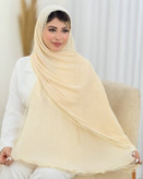 شال پلیسه زنانه مدل لبه توری
