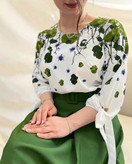 ست شومیز شلوار زنانه مدل شکوفه