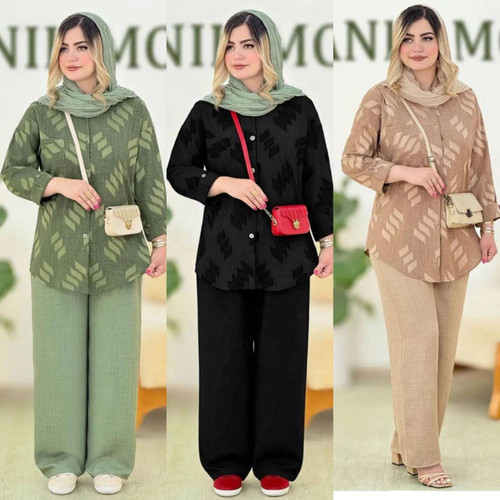 ست شومیز شلوار زنانه ژاکارد کسمه