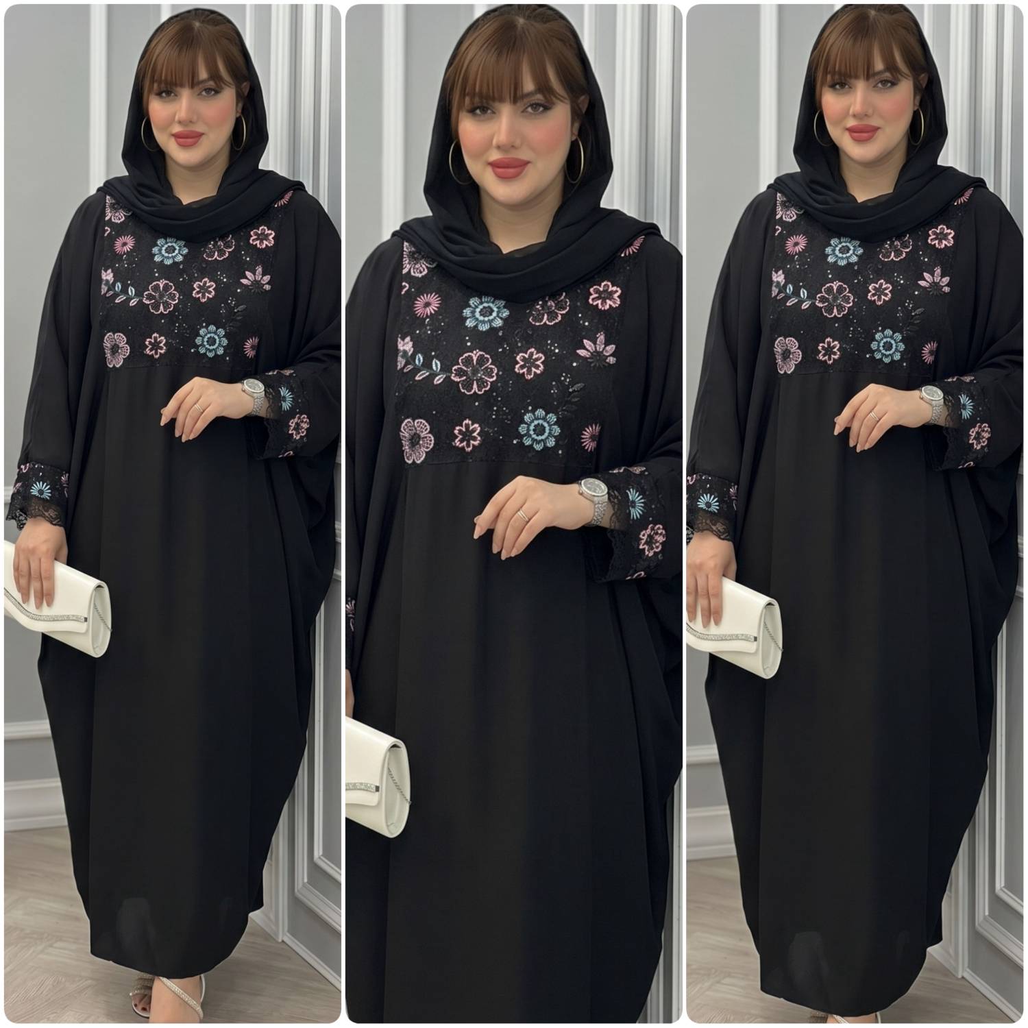 عبا زنانه مدل شکوفه