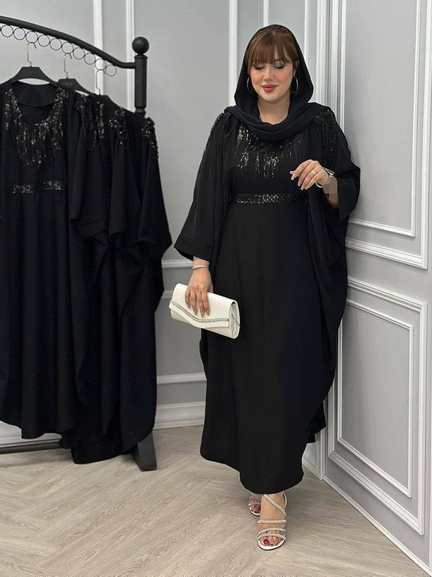 عبا زنانه مدل سردوش دار مه لقا
