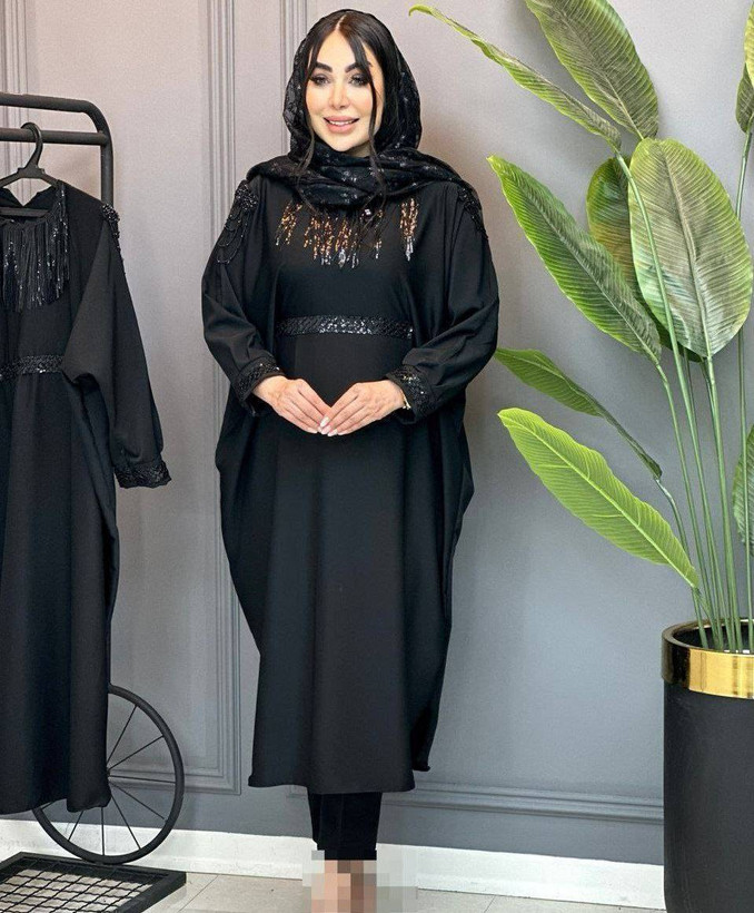 عبا زنانه مدل سردوش دار مه لقا