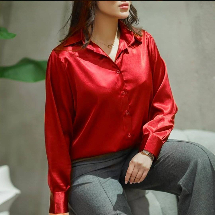 شومیز زنانه مدل غزل جنس ساتن