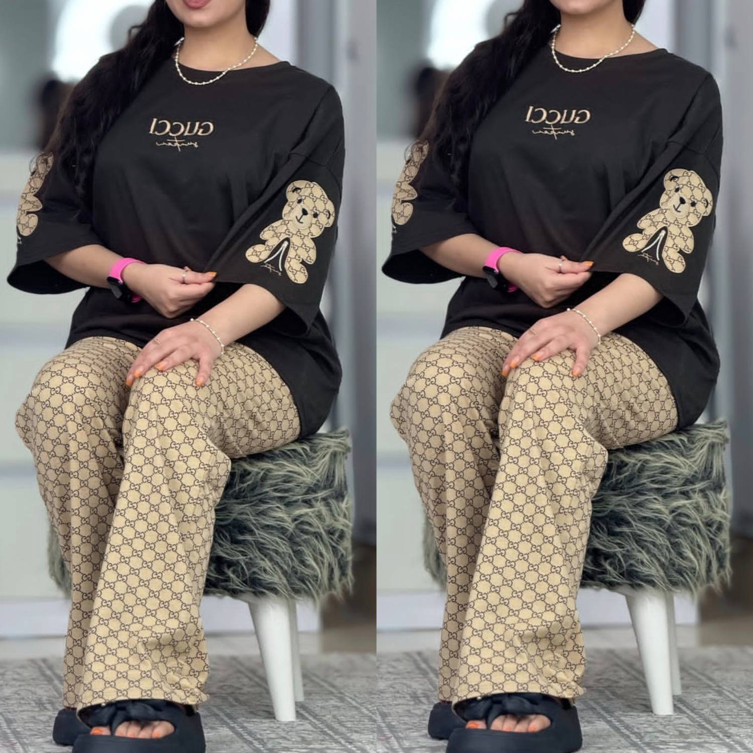 ست تیشرت شلوار زنانه مدل فندوق
