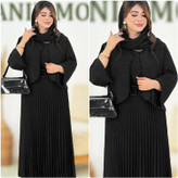 ست سه تیکه کت و سارافون و کمربند زنانه مدل فاریا