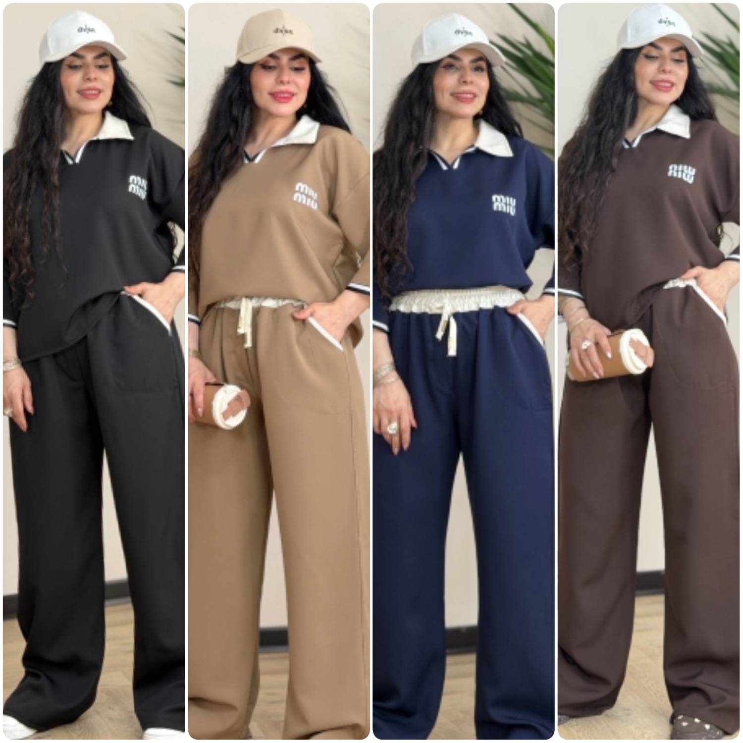 ست تیشرت شلوار زنانه اورجینال مدل miu miu میومیو