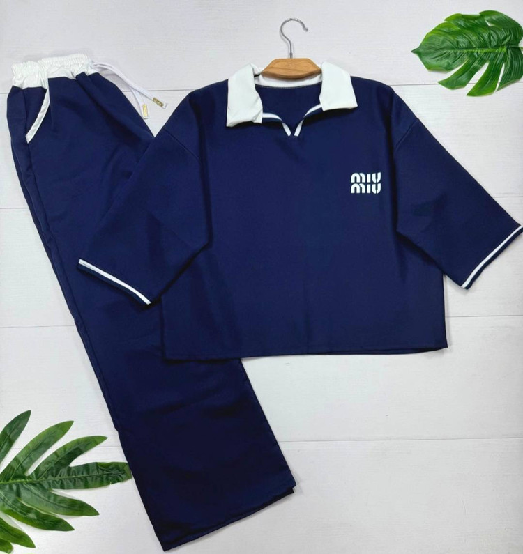 ست تیشرت شلوار زنانه اورجینال مدل miu miu میومیو