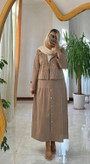 کت و دامن زنانه مدل جلو دکمه سروناز