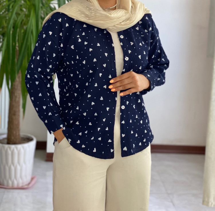 شومیز زنانه مدل قلبی