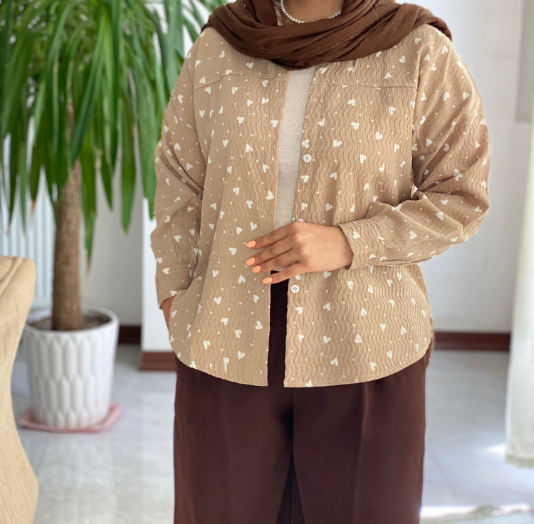 شومیز زنانه مدل قلبی