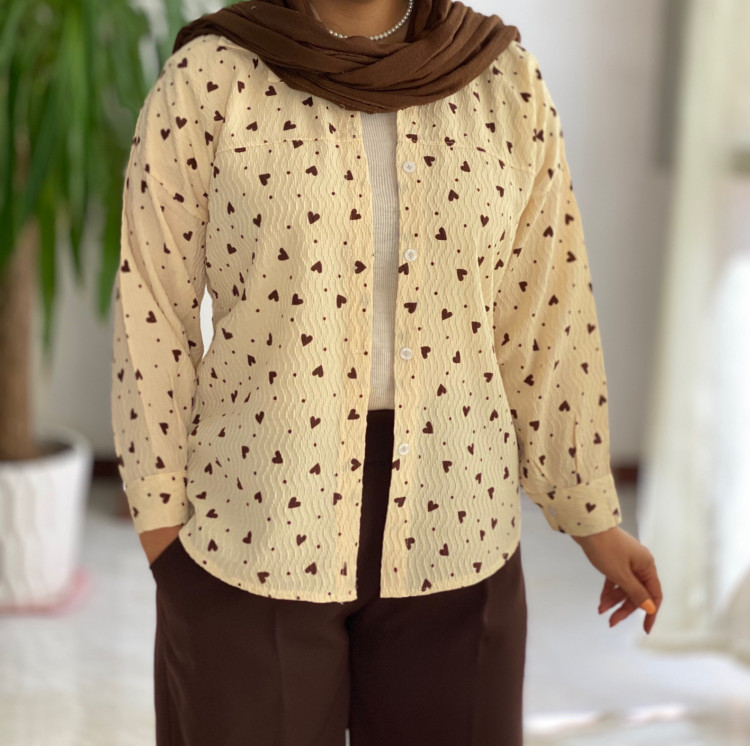 شومیز زنانه مدل قلبی