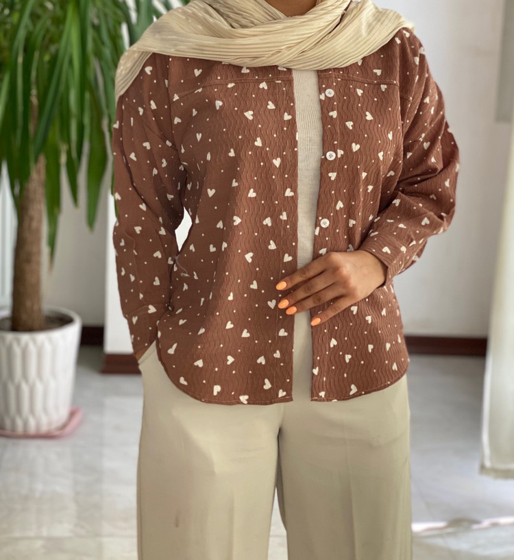 شومیز زنانه مدل قلبی