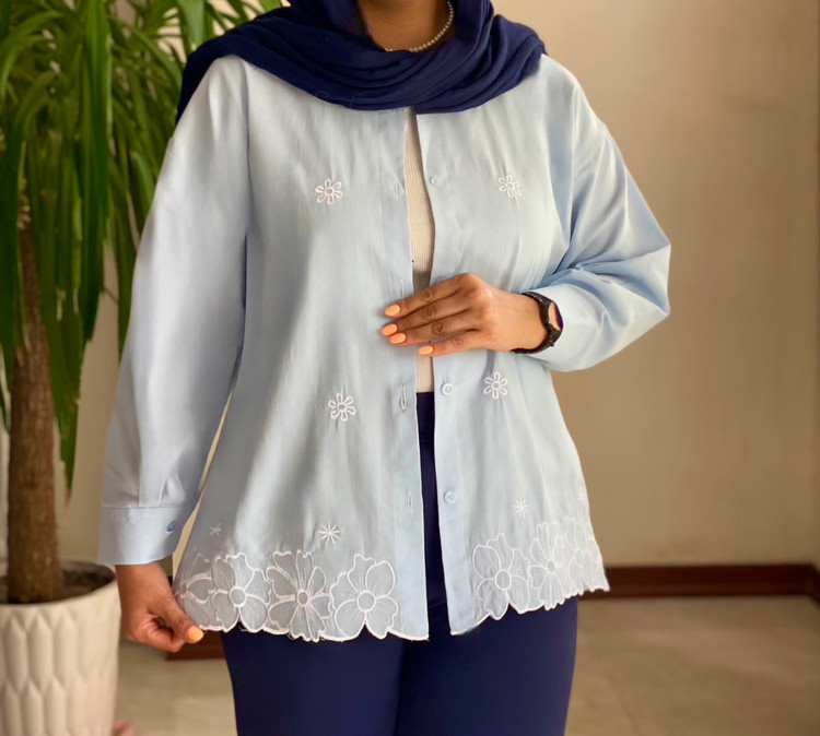 مانتو زنانه گلدوزی مدل غزل