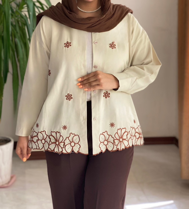 مانتو زنانه گلدوزی مدل غزل
