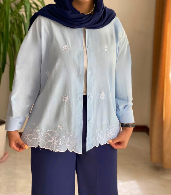 مانتو زنانه گلدوزی مدل غزل