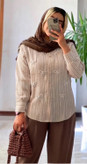 مانتو زنانه مروارید دوزی مدل پاپیون
