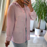 مانتو زنانه مروارید دوزی مدل پاپیون