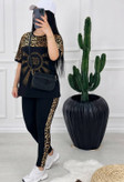 ست تیشرت شلوار زنانه مدل نگین D&G