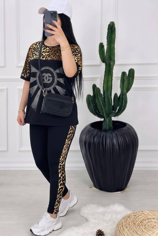 ست تیشرت شلوار زنانه مدل نگین D&G