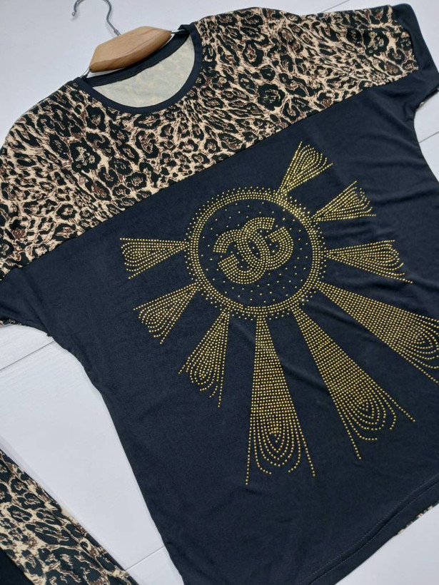 ست تیشرت شلوار زنانه مدل نگین D&G