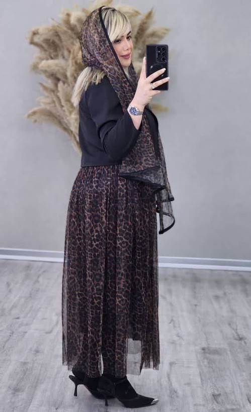 ست سه تیکه کت و دامن و شال زنانه مدل ترلان
