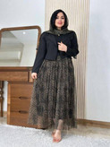 ست سه تیکه کت و دامن و شال زنانه مدل ترلان
