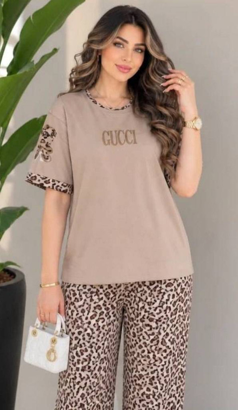 ست تیشرت شلوار زنانه مدل بنلی
