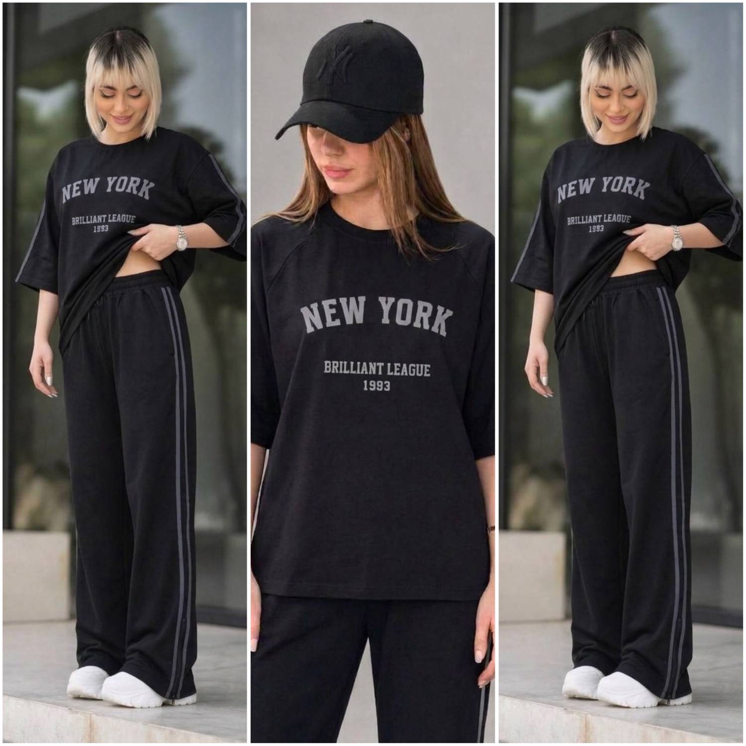 ست تیشرت شلوار زنانه NEW YORK