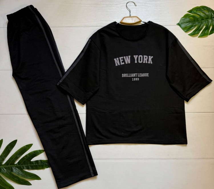 ست تیشرت شلوار زنانه NEW YORK