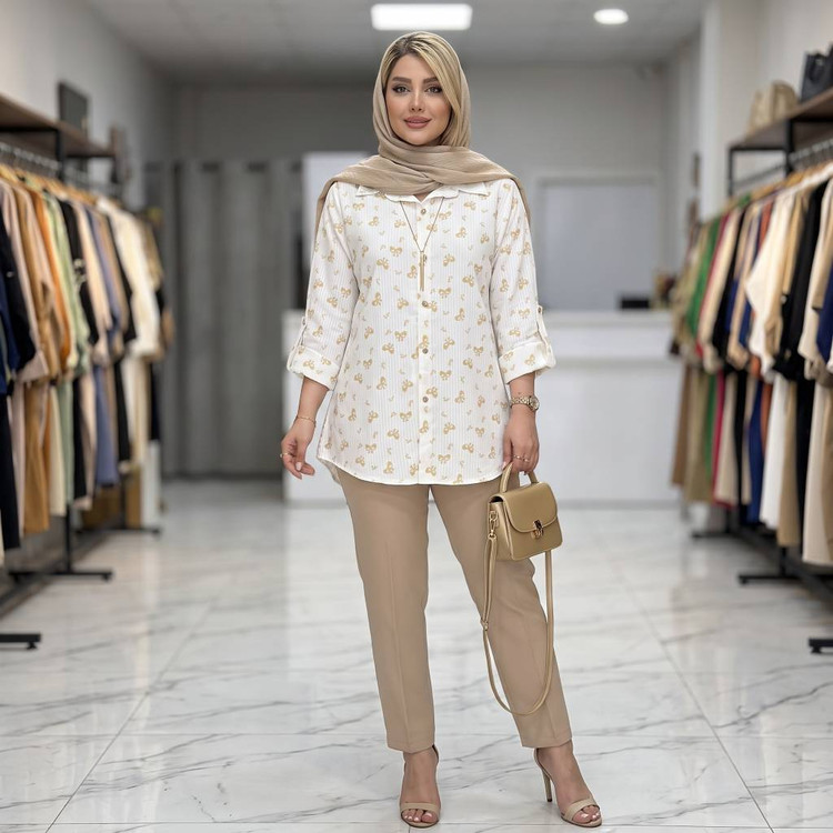 شومیز مانتویی زنانه مدل دنیز