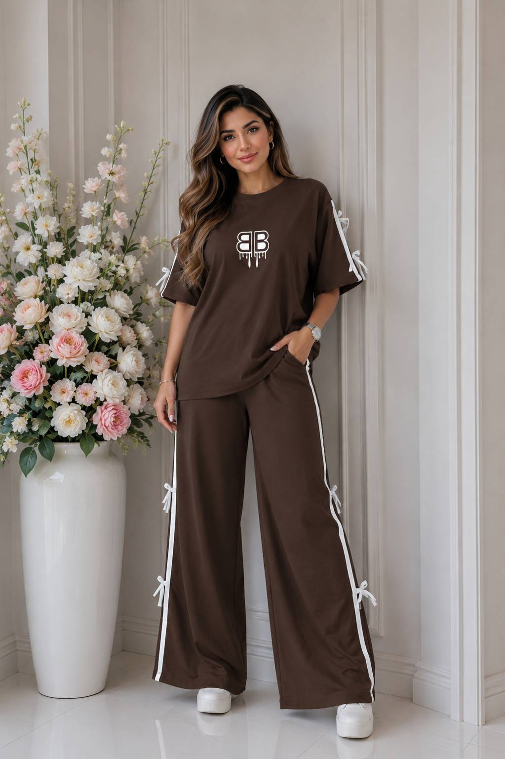ست تیشرت شلوار زنانه مدل بالنسیاگا جدید