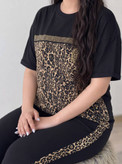 ست تیشرت شلوار زنانه مدل ساتین
