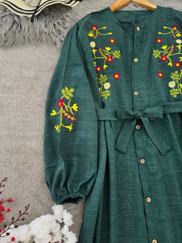 مانتو گلدوزی زنانه مدل باران
